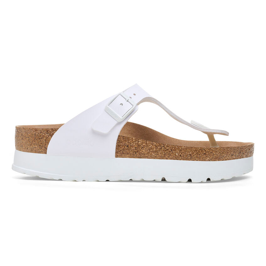 BIRKENSTOCK PLATFORM GIZEH - WHITE – DAVIDSON SHOES