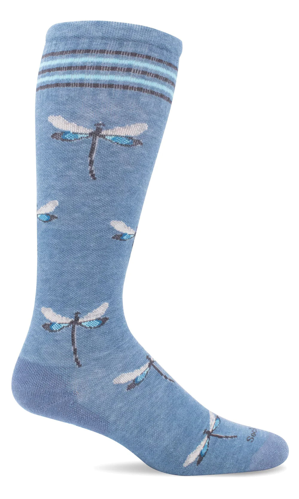 SOCKWELL WOMEN'S DRAGONFLY - MODERATE GRADUATED COMPRESSION SOCKS - BLUESTONE WITH SPARKLE