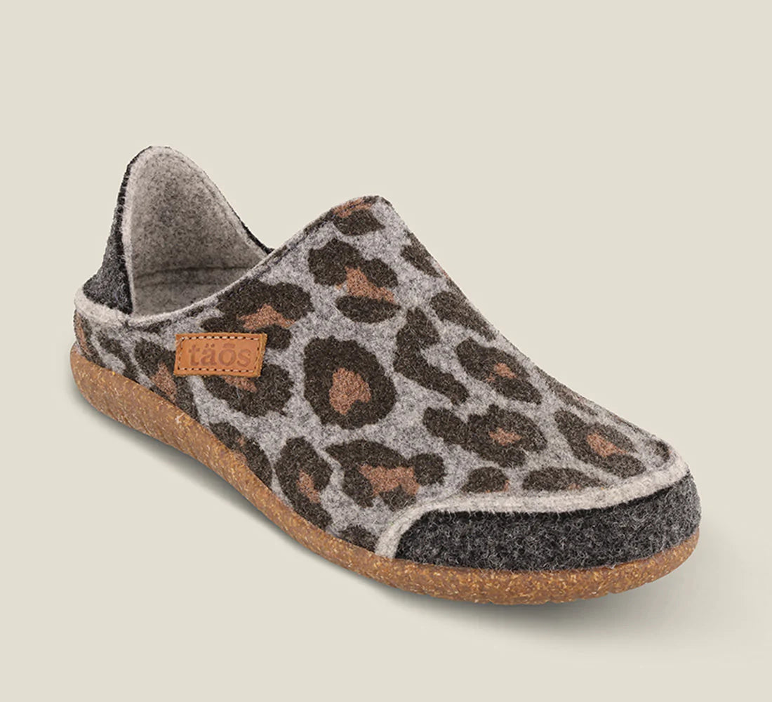 TAOS CONVERTAWOOL CHARCOAL LEOPARD WOOL DAVIDSON SHOES