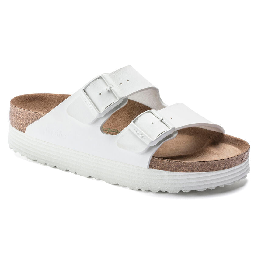 BIRKENSTOCK ARIZONA PLATFORM WHITE