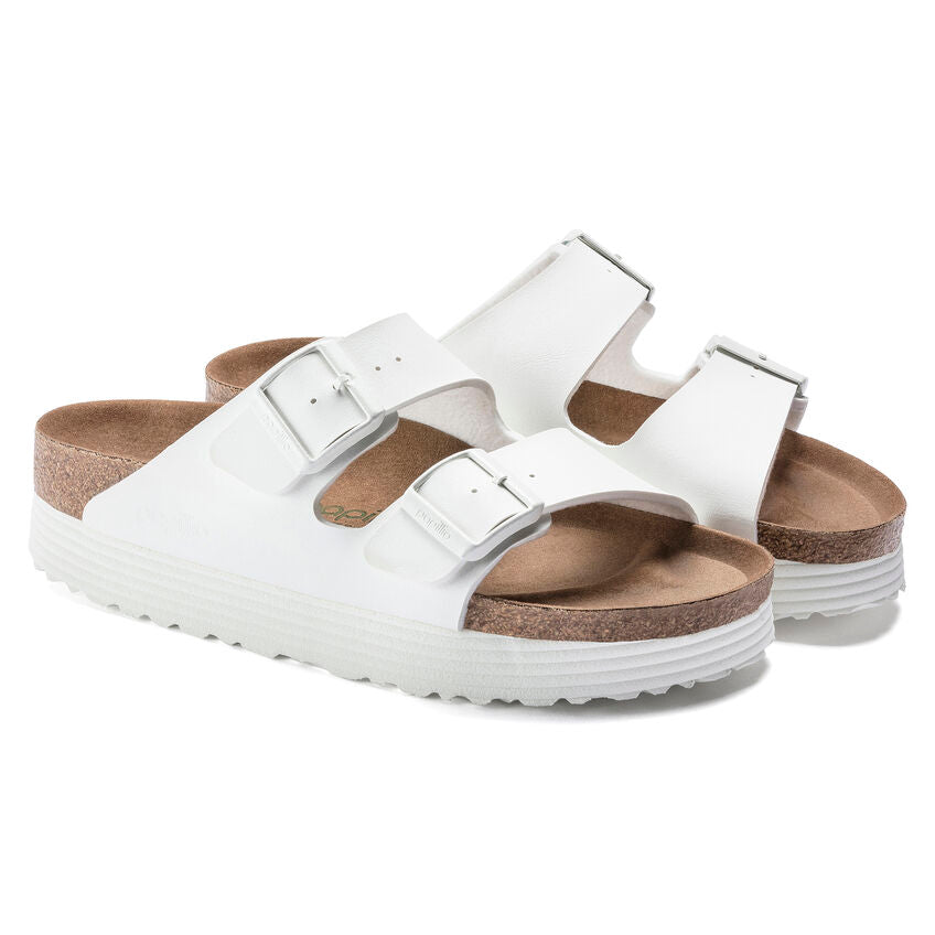 BIRKENSTOCK ARIZONA PLATFORM WHITE