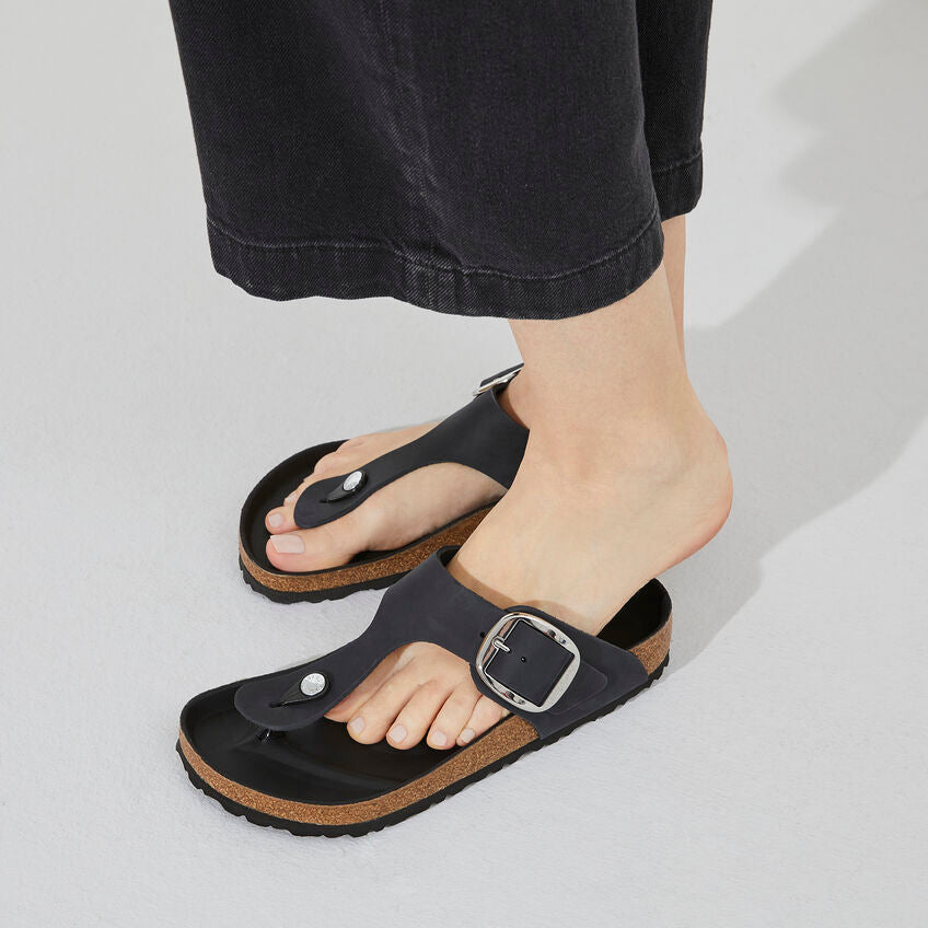 BIRKENSTOCK GIZEH BIG BUCKLE - BLACK