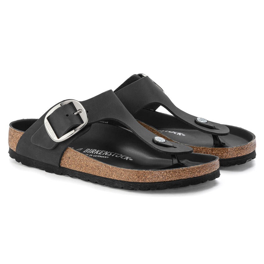 BIRKENSTOCK GIZEH BIG BUCKLE - BLACK