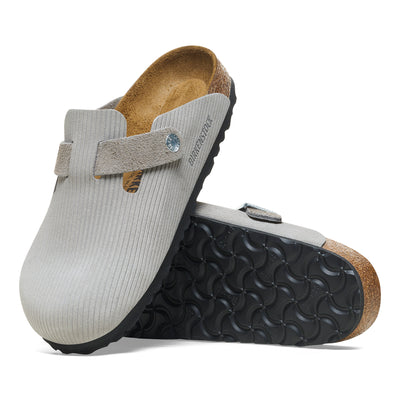 BIRKENSTOCK BOSTON SUEDE CORDUROY - STONE COIN