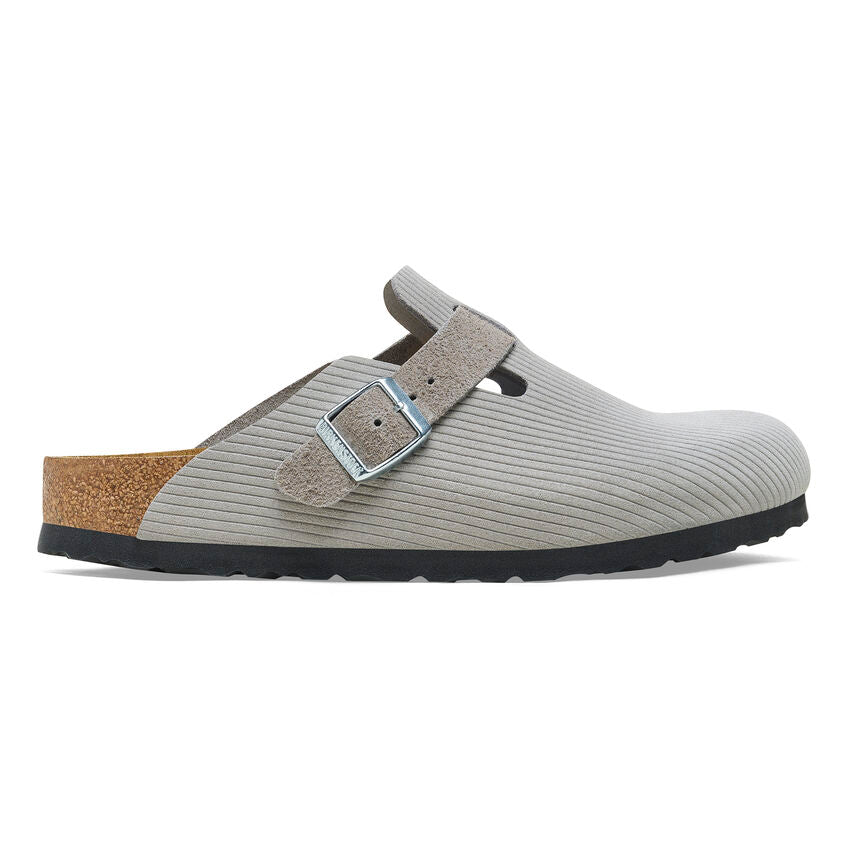 BIRKENSTOCK BOSTON SUEDE CORDUROY - STONE COIN