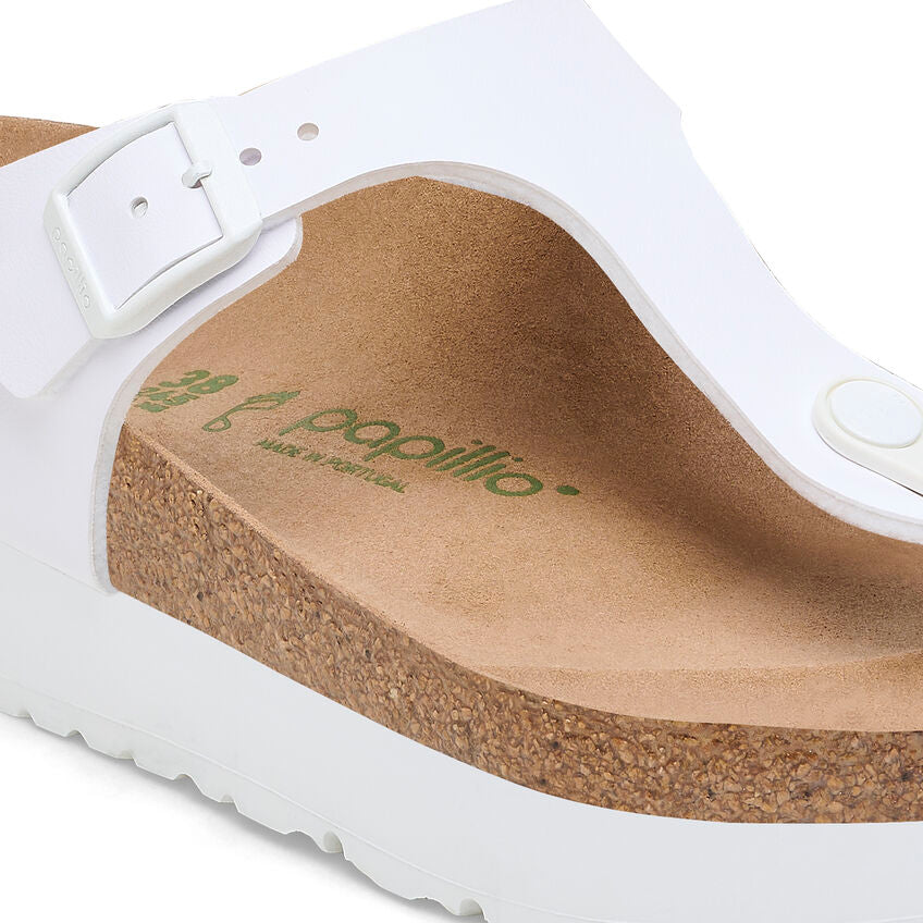 BIRKENSTOCK PLATFORM GIZEH WHITE