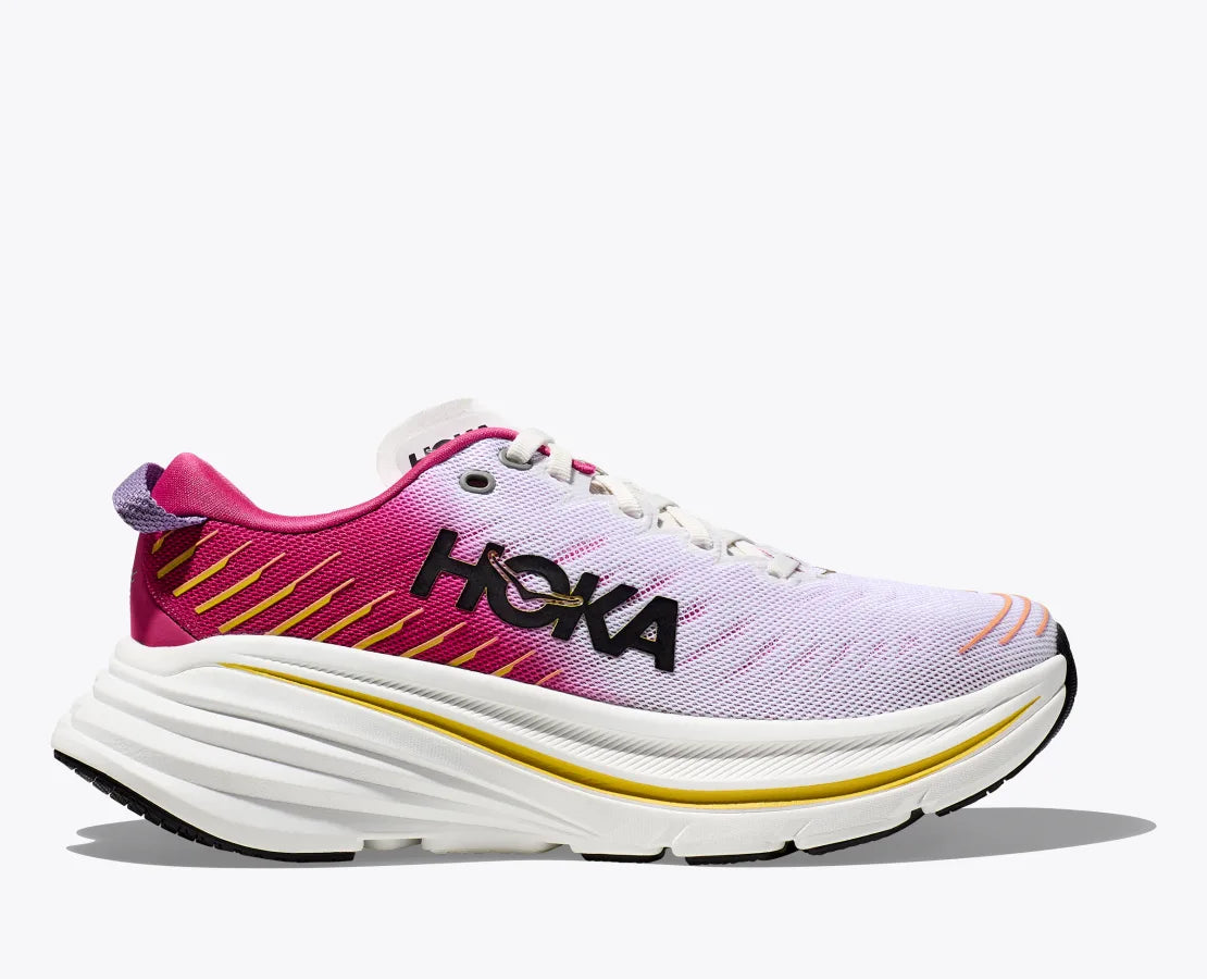 HOKA WOMEN'S BONDI X - BLANC DE BLANC/PINK YARROW – DAVIDSON SHOES