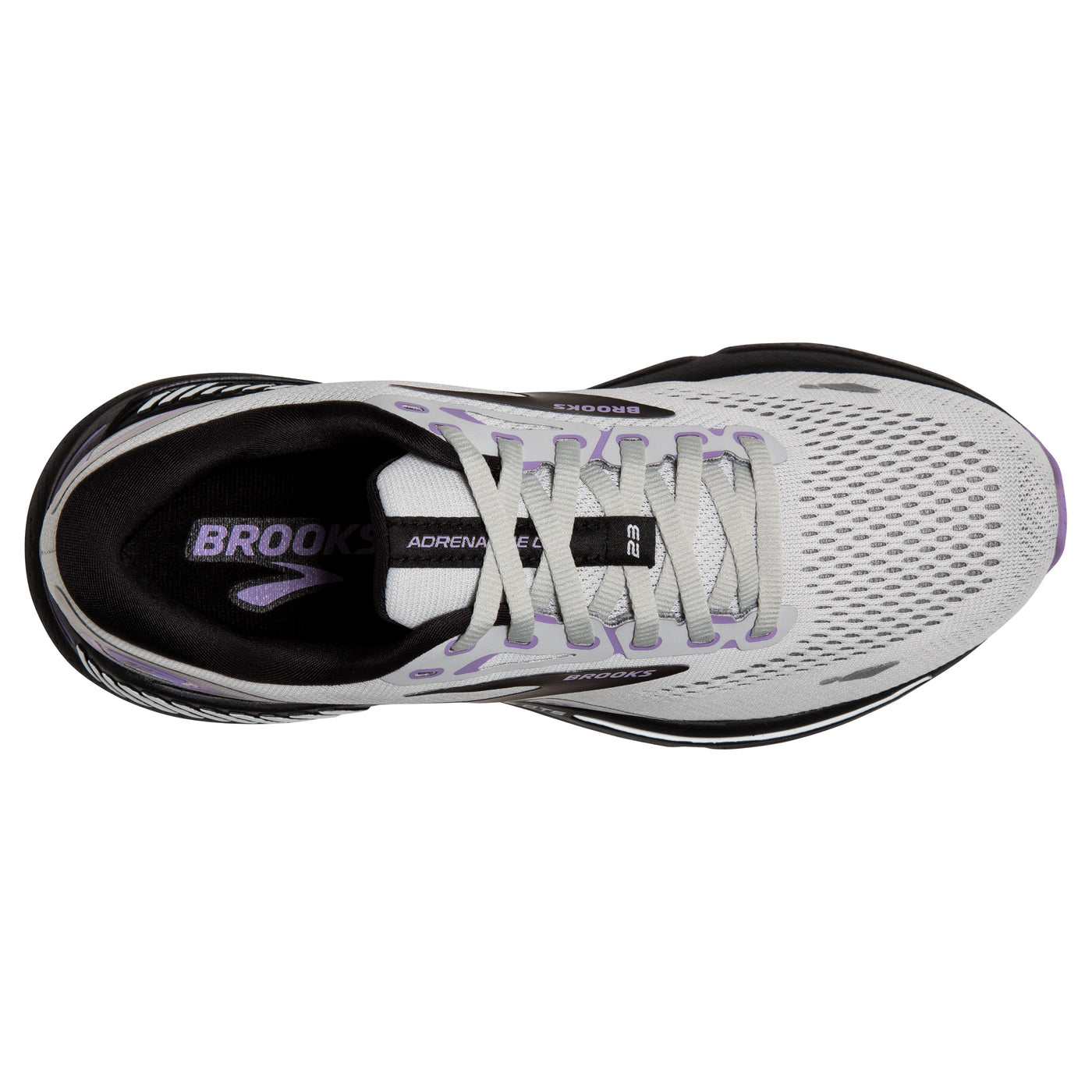 BROOKS WOMEN'S ADRENALINE GTS 23 - GREY/BLACK/PURPLE