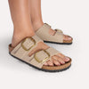 BIRKENSTOCK WOMENS ARIZONA BIG BUCKLE - SANDCASTLE