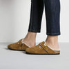 BIRKENSTOCK WOMENS BOSTON SHEARLING - MINK SUEDE