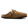 BIRKENSTOCK WOMENS BOSTON SHEARLING - MINK SUEDE