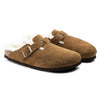 BIRKENSTOCK WOMENS BOSTON SHEARLING - MINK SUEDE