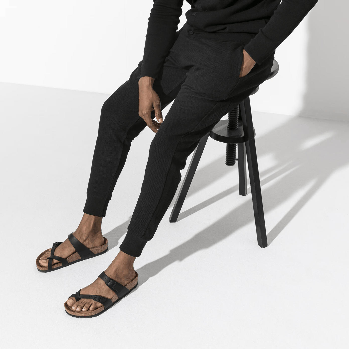BIRKENSTOCK WOMENS MAYARI BIRKOFLOR - BLACK