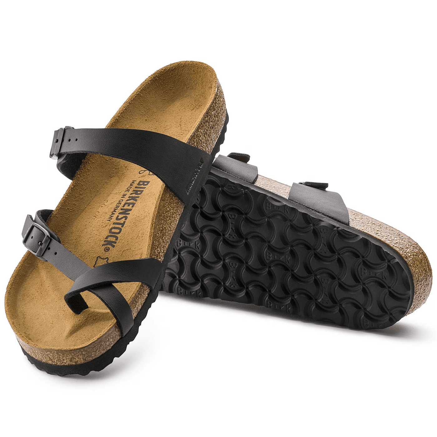 BIRKENSTOCK WOMENS MAYARI BIRKOFLOR - BLACK