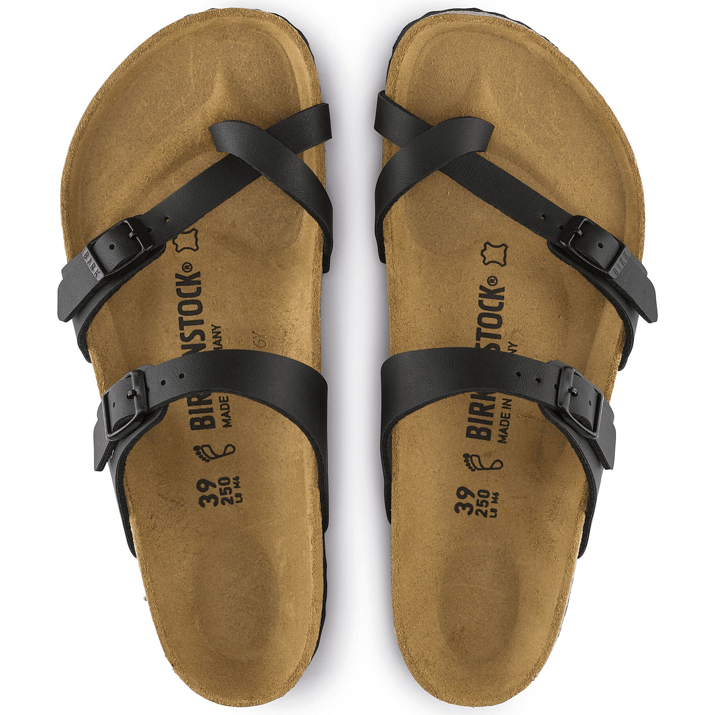 BIRKENSTOCK WOMENS MAYARI BIRKOFLOR - BLACK