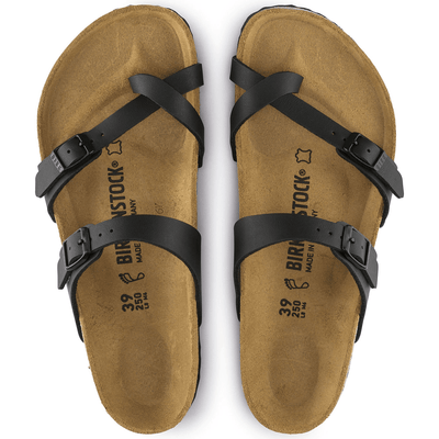 BIRKENSTOCK WOMENS MAYARI BIRKOFLOR - BLACK