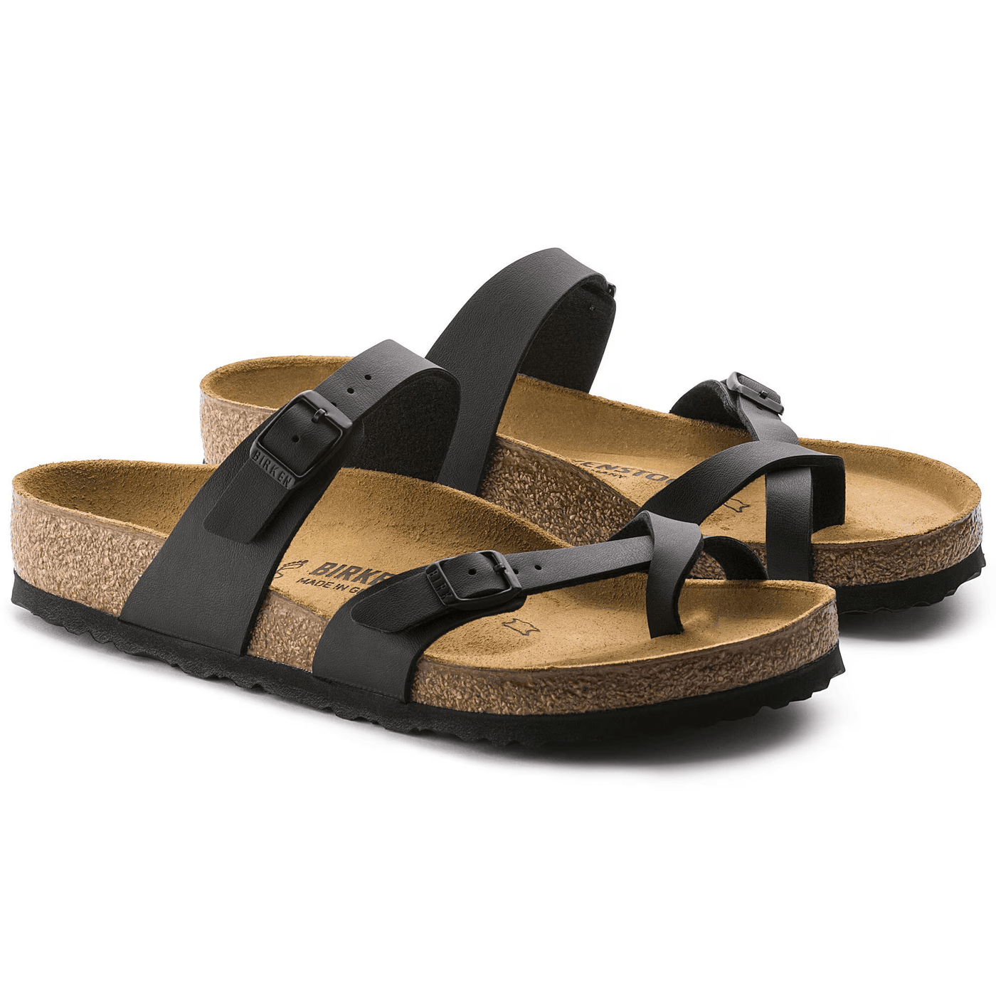 BIRKENSTOCK WOMENS MAYARI BIRKOFLOR - BLACK