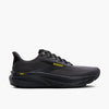 Brooks Ghost 17 men’s neutral running shoes in black with yellow accents, featuring plush cushioning and smooth heel-to-toe transitions.