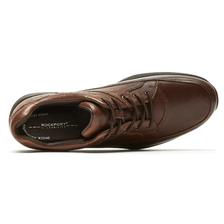 ROCKPORT MEN'S EDGE HILL 2 LACE-TO-TOE - BROWN