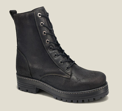 TAOS GROUPIE BOOT - BLACK RUGGED SUEDE