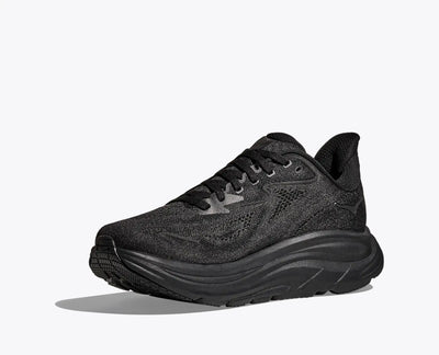 HOKA WOMENS CLIFTON 10 - BLACK / BLACK