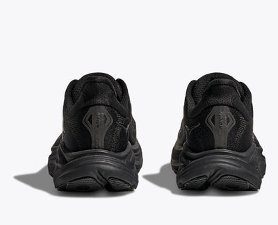 HOKA WOMENS CLIFTON 10 - BLACK / BLACK