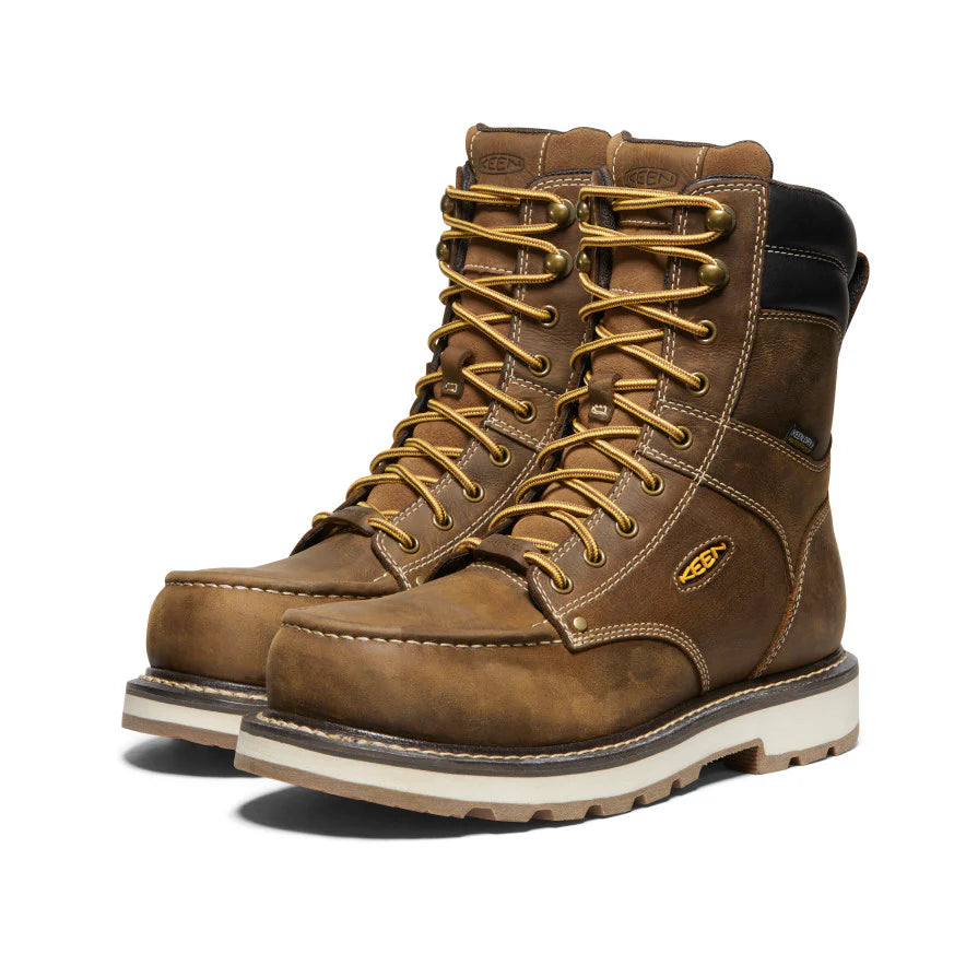 KEEN MENS CINCINATTI 90 DEGREE HEEL 8 " - BELGIAN / SANDSHELL