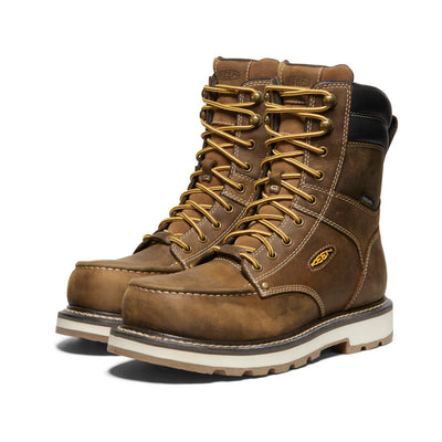 KEEN MENS CINCINATTI 90 DEGREE HEEL 8 " - BELGIAN / SANDSHELL
