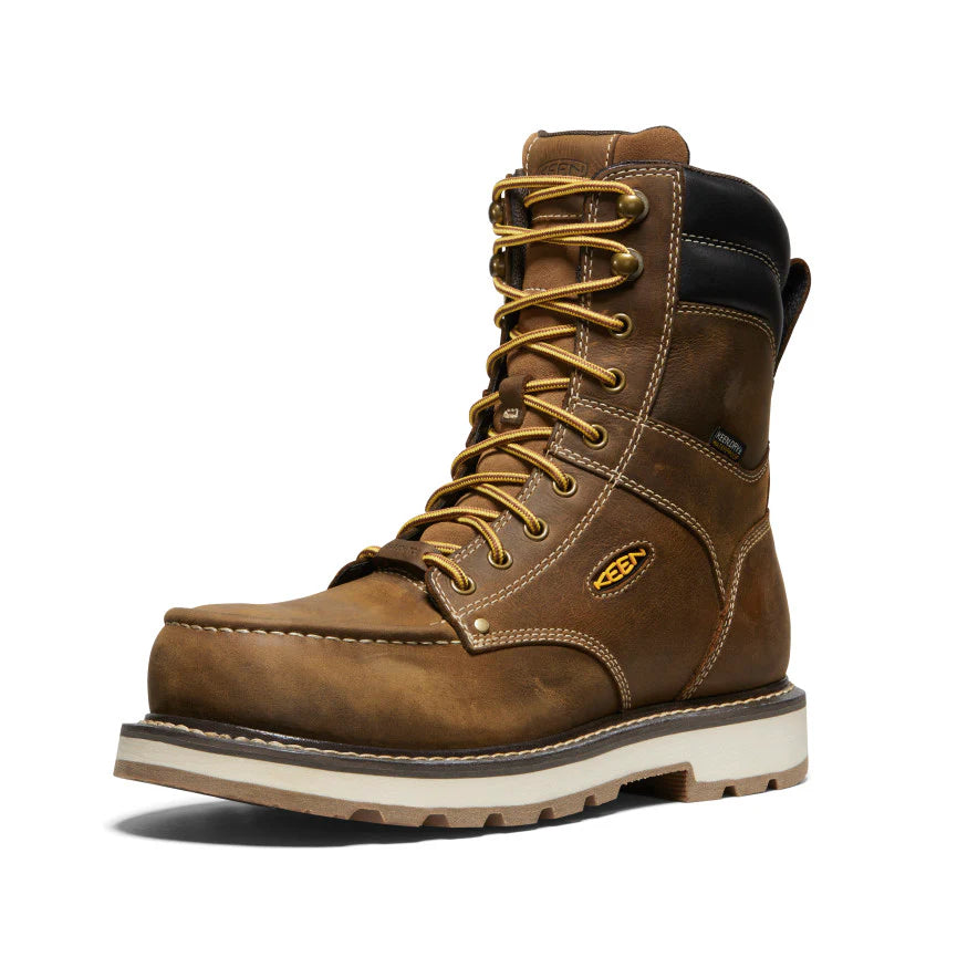KEEN MENS CINCINATTI 90 DEGREE HEEL 8 " - BELGIAN / SANDSHELL