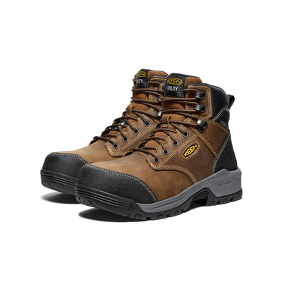 KEEN WOMENS EVANSTON 6" SAFETY TOE - BISON