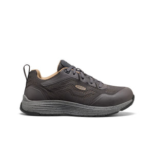 KEEN Utility Women’s Sparta II ESD lightweight safety shoe in Magnet/Safari with aluminum toe, slip-resistant sole, and energy-return ReGEN midsole for all-day comfort.