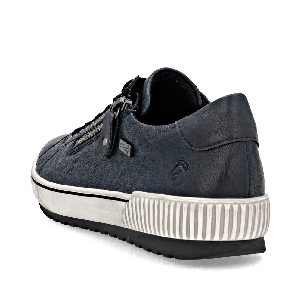 REMONTE WOMENS D0700-15 ZIP SNEAKER - MARINE BLUE