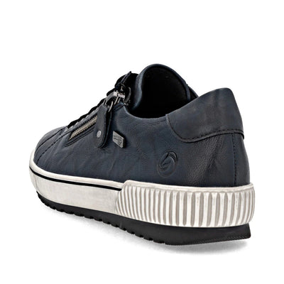 REMONTE WOMENS D0700-15 ZIP SNEAKER - MARINE BLUE