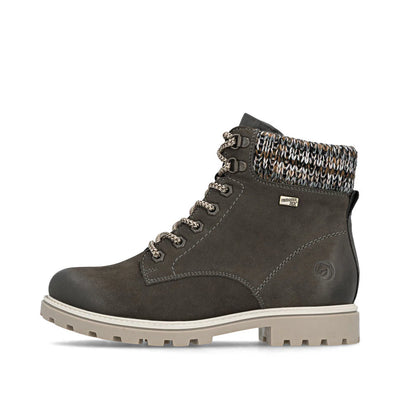 REMONTE WOMENS LACE UP BOOT - SMOKE