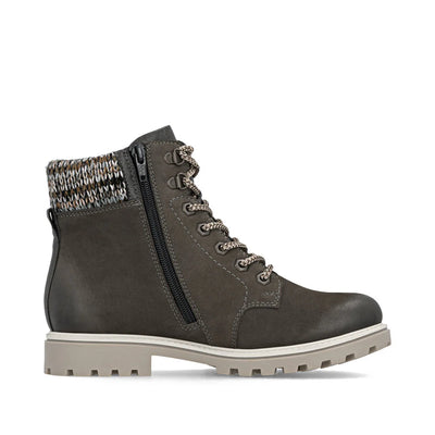 REMONTE WOMENS LACE UP BOOT - SMOKE