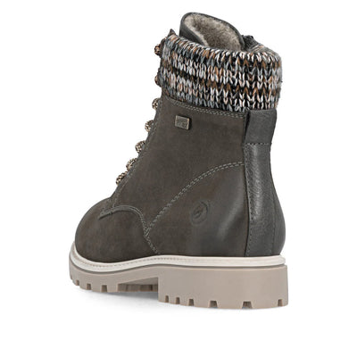 REMONTE WOMENS LACE UP BOOT - SMOKE