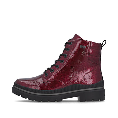 REMONTE WOMENS ZIP BOOT - RED PATENT