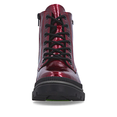 REMONTE WOMENS ZIP BOOT - RED PATENT