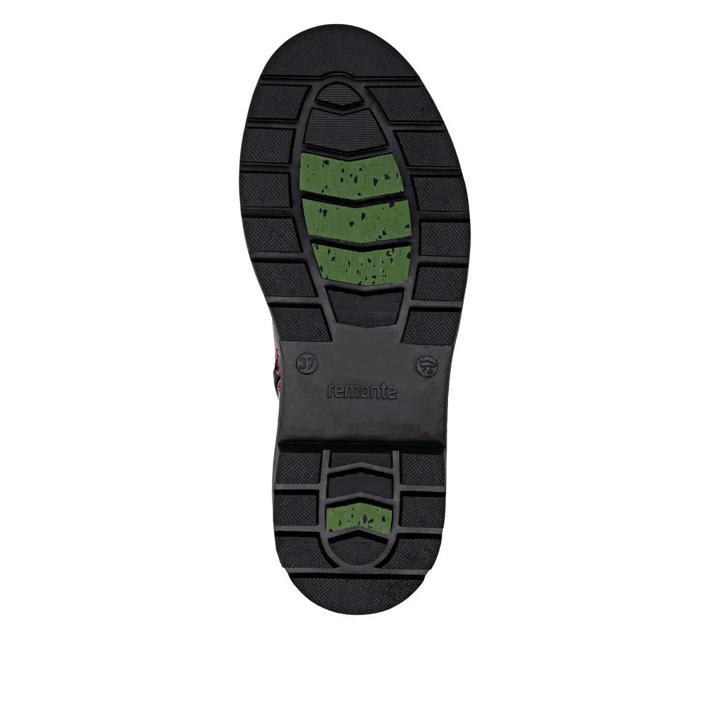 REMONTE WOMENS ZIP BOOT - RED PATENT