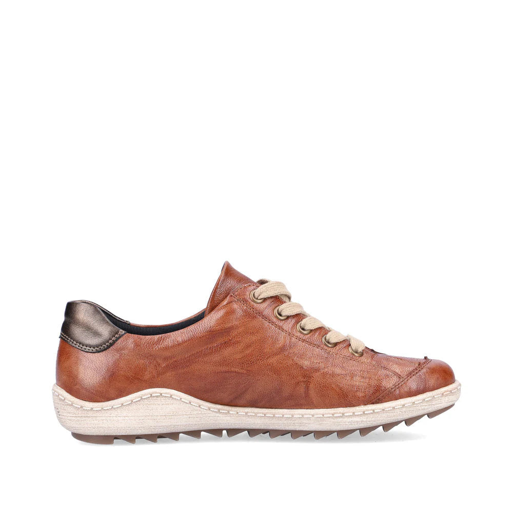 REMONTE WOMENS  ZIP OXFORD - BROWN