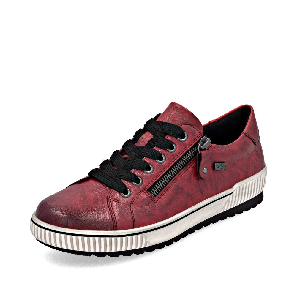 REMONTE WOMENS ZIP SNEAKER- RED