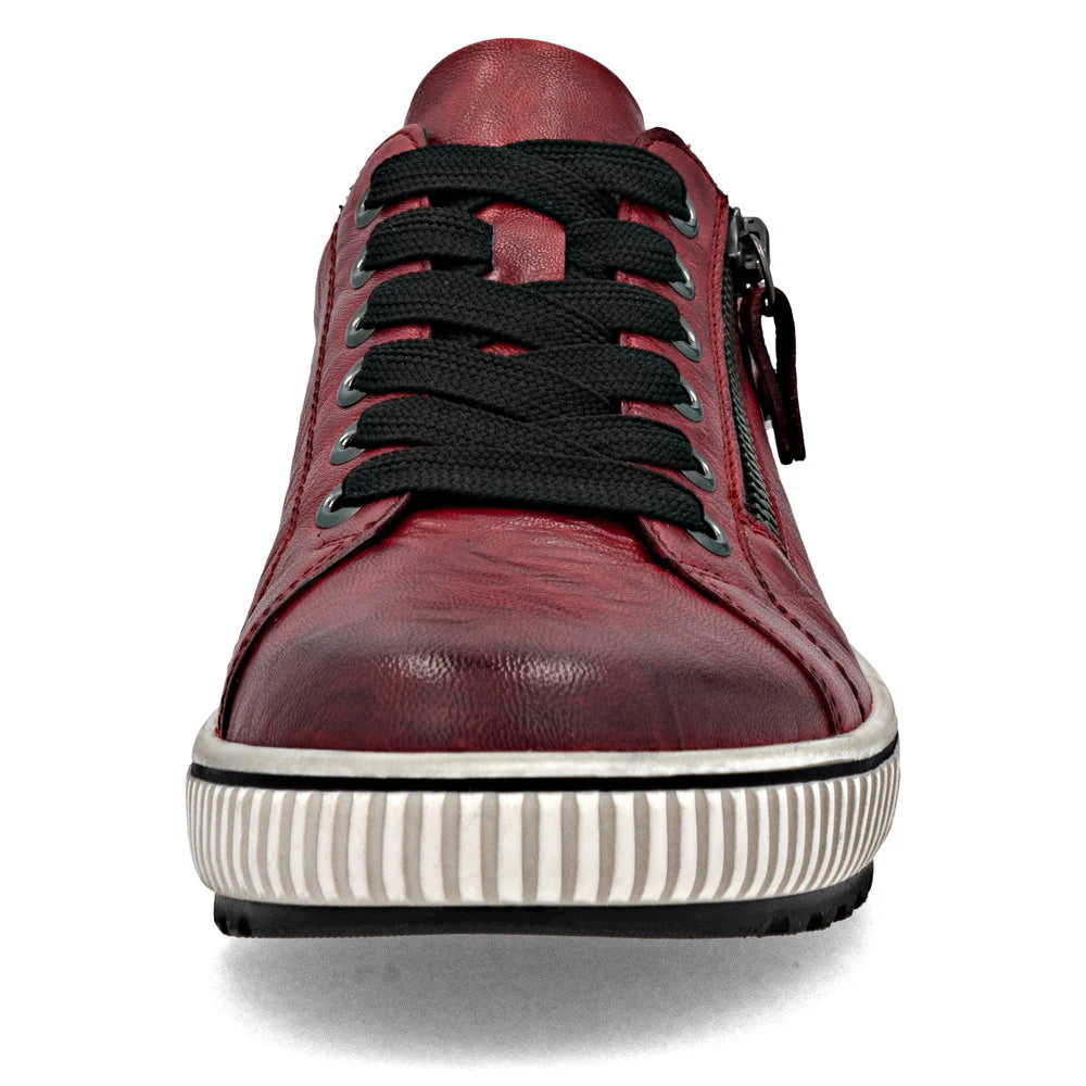 REMONTE WOMENS ZIP SNEAKER- RED