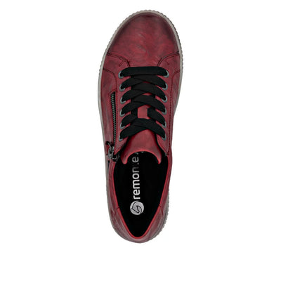 REMONTE WOMENS ZIP SNEAKER- RED