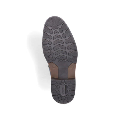 RIEKER MENS WOOL LINED ZIPPER BOOT - BLACK