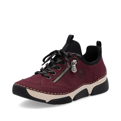 RIEKER WOMENS ANGELA OXFORD - BURGUNDY