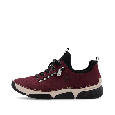 RIEKER WOMENS ANGELA OXFORD - BURGUNDY
