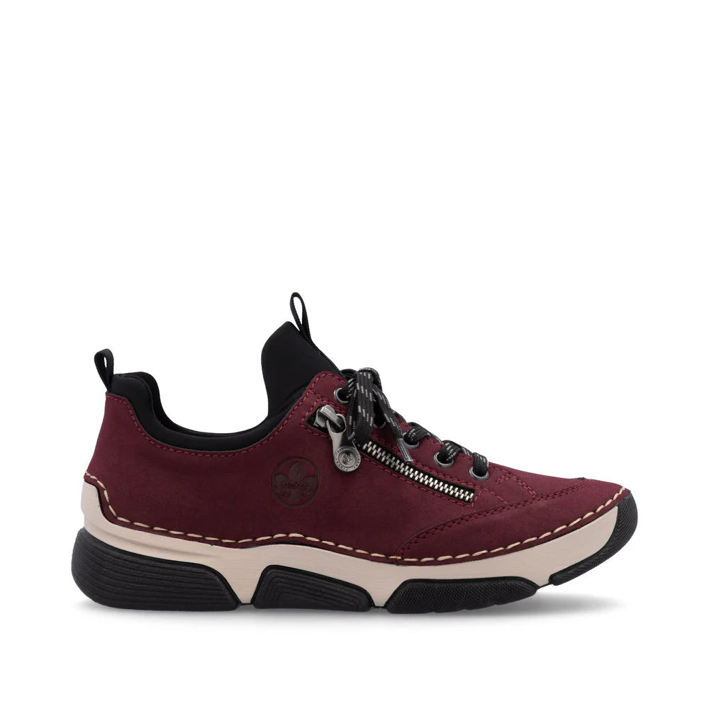 RIEKER WOMENS ANGELA OXFORD - BURGUNDY