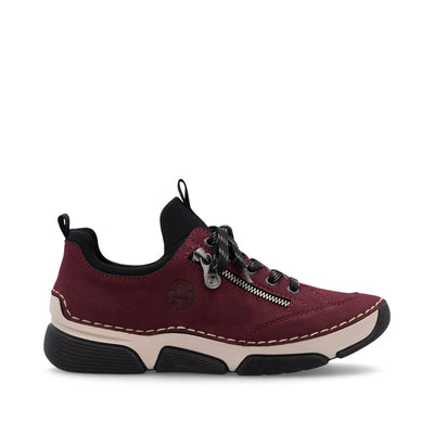 RIEKER WOMENS ANGELA OXFORD - BURGUNDY