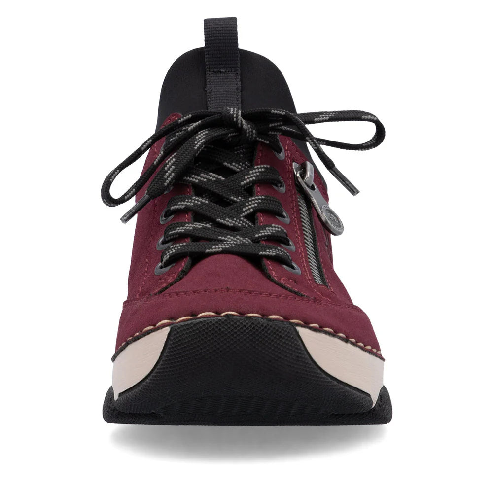 RIEKER WOMENS ANGELA OXFORD - BURGUNDY