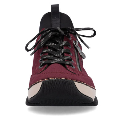RIEKER WOMENS ANGELA OXFORD - BURGUNDY